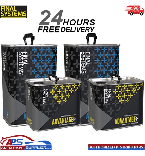 2x FINAL SYSTEMS ADVANTAGE+ 2K MS CLEAR COAT LACQUER WITH MS FAST HARDENER